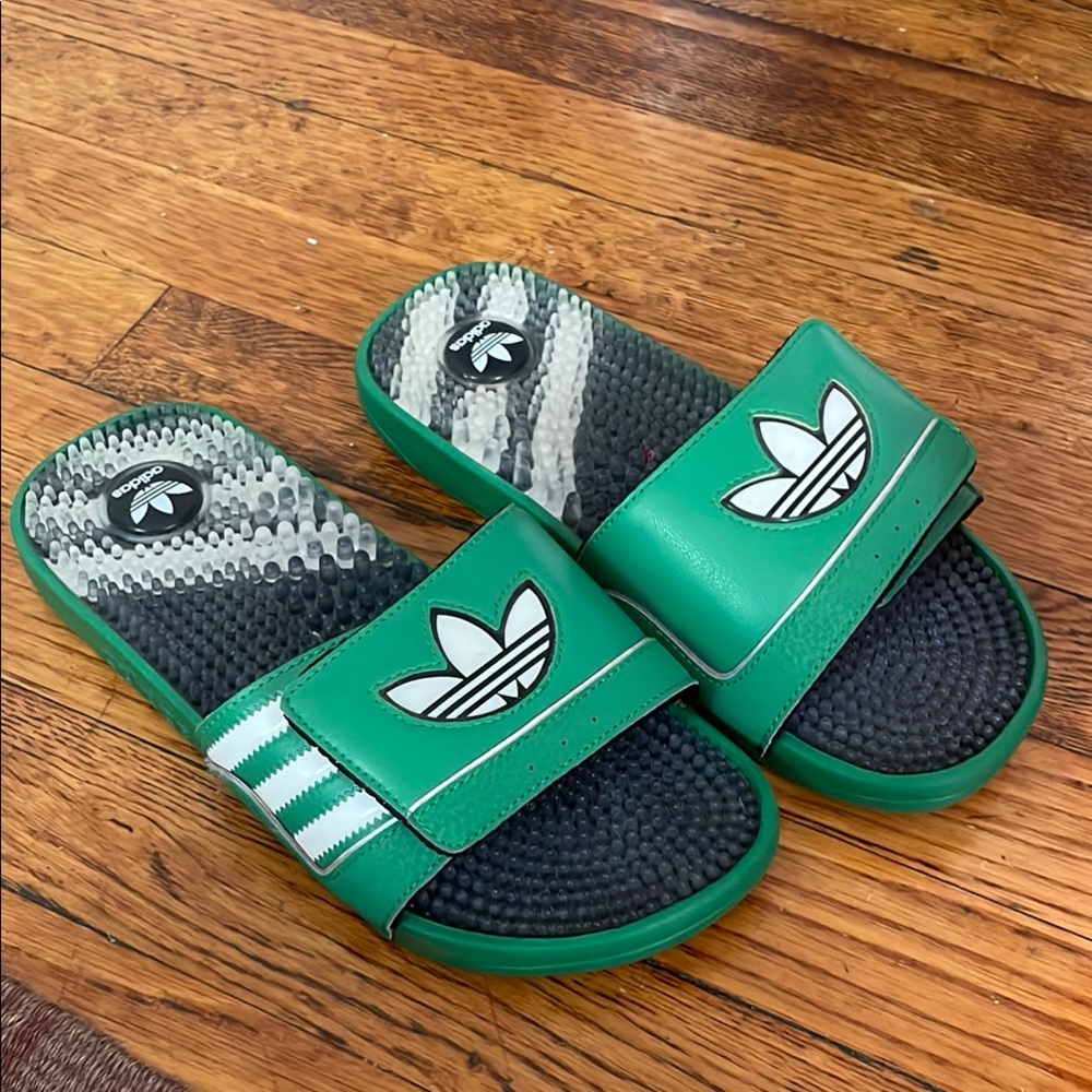 Adidas Green Adissage slides